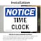 Signmission Time Clock, 14 in W x Rectangle, Vinyl Decal OS-2PACK-NS-D-1014-L-18675 - alternate 3